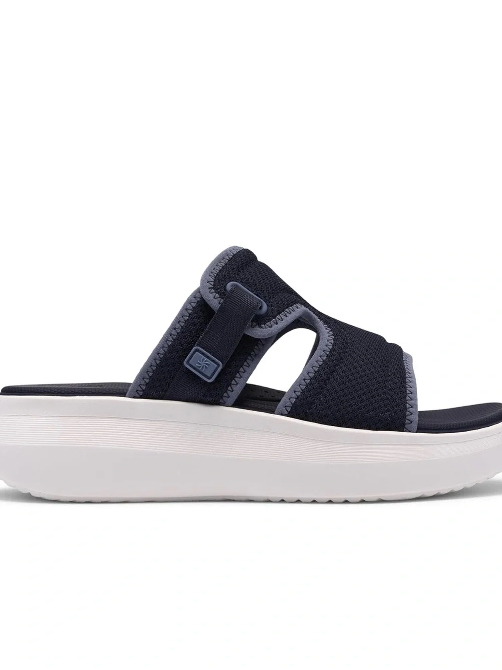 Cloudsteppers by Clarks Navy and white Slip-On PillowSoft Slide Sandal